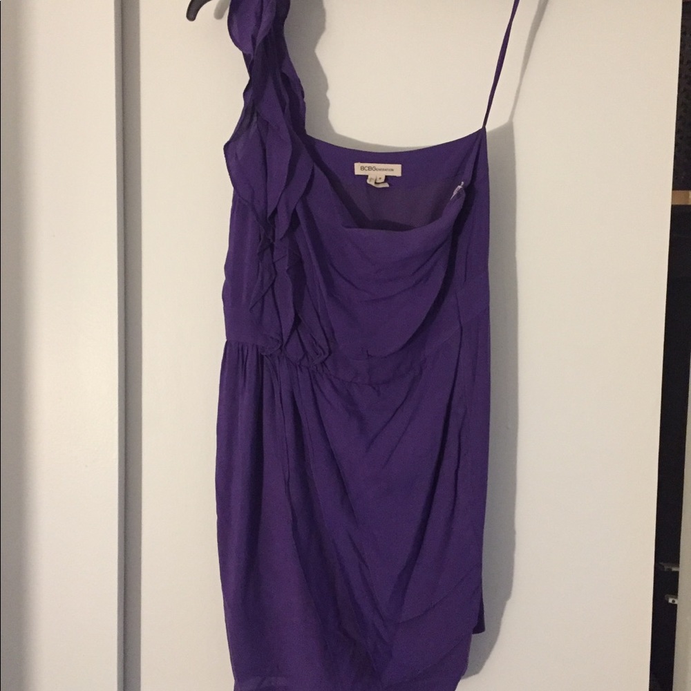 BCBG Dress Purple Size 8 Single Strap